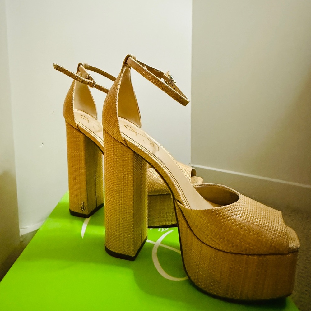 Sam Edelman Tan Platform Heels